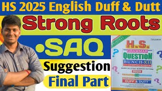 Strong Roots SAQ suggestion for HS 2025  Duff and dutt class 12 [upl. by Beltran230]