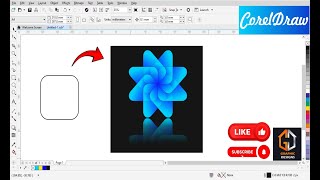 Flower Design in Corel draw Corel Draw Tutorial logo logodesign coreldraw [upl. by Ramar]