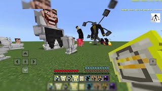 SKIBIDI TOILET ADDON MINECRAFT PE  Lets blow it up and see which one survives [upl. by Wylma]