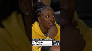 Nneka Ogwumike on the sideline with an injury [upl. by Conrado]