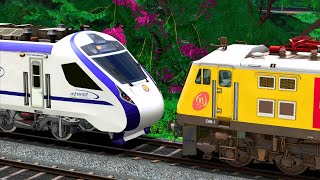 WAP7 SHUNTING VANDE BHARAT EXPRESS TRAIN  BUMPY RAILROAD Train Simulator  Railworks  NTG GAMING [upl. by Poirer246]