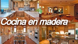 Cocina en 🍝 madera modelos  Ideas para cocinas modernas [upl. by Neetsirhc]