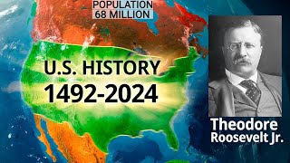 US history on the map in 10 minutes [upl. by Aikin]