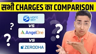 Comparing Hdfc Sky Charges with Zerodha amp Angelone Brokerage Charges [upl. by Fregger]