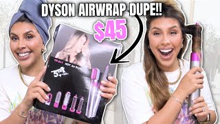 OMG 🤯 DOES IT WORK DOES IT LAST DYSON AIR WRAP DUPE FIRST IMPRESSION amp 6 HOUR WEAR TEST [upl. by Ahsaelat763]