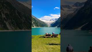 Mesmerizing Olpererhütte LakeSchlegeisspeicher shorts nature mountains travel hiking [upl. by Lepp348]