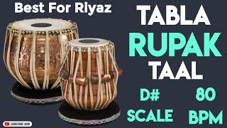 Rupak Taal Tabla Loop  D Scale  80 Bpm  7 Matra  muzzico [upl. by Aman]