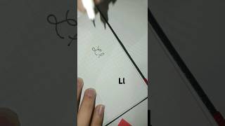 Beginner Calligraphy Letter Ll Left Handed shorts calligraphyart artist leftist [upl. by Ominorej]