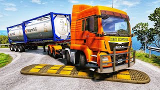 Trucks vs Speed Bumps  BeamNGDRIVE [upl. by Grieve]