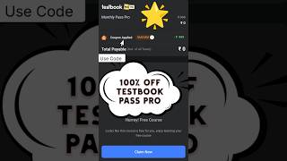 Testbook Pass Pro Free Coupon code today  Textbook Pass Pro Coupon code  Off offer loot shorts [upl. by Brotherson]