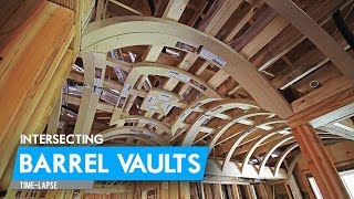 Intersecting Barrel Vaults  A Groin Vault  TimeLapse [upl. by Kaltman960]