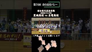 春の高校バレー 愛知県代表決定戦 ～ ご声援よろしくお願いします ～ [upl. by Candy]