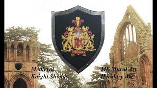 Metal Knight Shields Medieval Coat of Arms Shields  Custom Hand Painted Shields [upl. by Orabel]