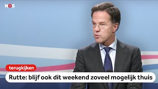 TERUGKIJKEN Premier Rutte over aanpak coronavirus na ministerraad [upl. by Palmira]