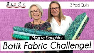 How To Get Contrast with Batiks  3 Yard Quilts  Fabric Challenge [upl. by Anwad70]