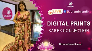 Digital Print Sarees  WhatsApp Number 733 733 7000  Brand Mandir Sarees LIVE [upl. by Jorgenson]