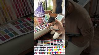 Lehenga Making Process  Rosy Purple Real Mirror work Designer Lehenga choli for Wedding lehenga [upl. by Amlas54]