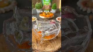 Trending recipe of Kaju Pista Roll shorts dessert recipe sweet diwali [upl. by Danie]