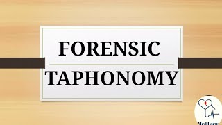 Forensic Taphonomy [upl. by Eduino]