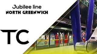 London Underground Jubilee line departing North Greenwich [upl. by Airahs]