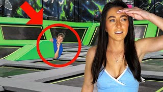 EXTREME HIDE AND SEEK IN TRAMPOLINE PARK [upl. by Schlosser]