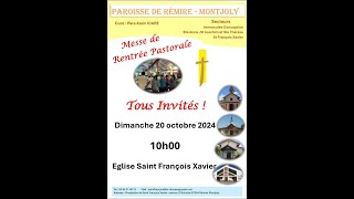 Messe de rentrée pastorale St François Xavier  241020 [upl. by Janka42]