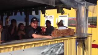 Shuswap houseboat at floating Shark Shack bar [upl. by Murrell]