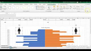 PIRÁMIDE POBLACIONAL EN EXCEL [upl. by Anicul]