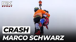 Alpine Ski Marco Schwarz crash at Bormio  Downhill  2023 🇮🇹 [upl. by Drarig]