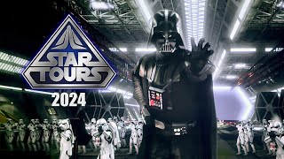 Star Tours  The Adventures Continue In 3D  Disneyland Full Ride Darth VaderHothLeiaGeonosis [upl. by Bakki]