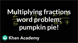 Multiplying fractions word problem pigging out on pumpkin pie  PreAlgebra  Khan Academy [upl. by Einon835]