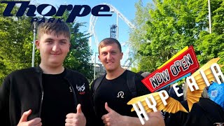 Hyperia opening day Thorpe parks new rollercoaster review [upl. by Hultin706]