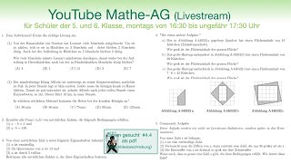 18  Mathe AG 56  Zahlen gesucht 44  Aufgabenblatt zum Download [upl. by Persian479]