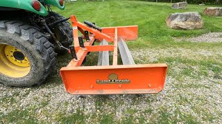 Plane and simple it works Using a Landpride land plane to cut out weeds from driveway Free stone [upl. by Lurline]