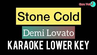 Demi Lovato  Stone Cold Karaoke Lower Key [upl. by Deehsar468]