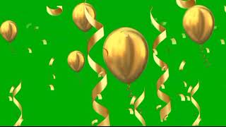 balões de festa Dourado fundo verde  party balloons golden green background [upl. by Sparke]