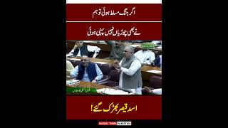 Asad Qaiser Aggressive Speech In National Assembly  PTI  Global Times Pakistan [upl. by Hamlen]