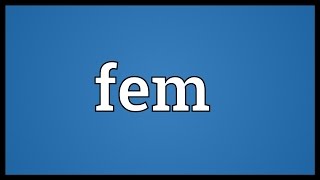 Fem Meaning [upl. by Zima355]