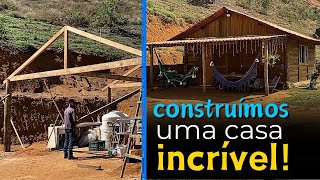 CONSTRUÇÃO COMPLETA Nossa casa de madeira Full vídeo [upl. by Adyht]