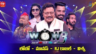 Wow 3  RJKajal Manas Vishwa Lobo  27th September 2022  Full Episode  ETV Telugu [upl. by Notgnirrab]