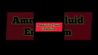 Amniotic Fluid Embolismobstetricsandgynecology [upl. by Coster]