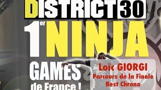 1st French Ninja Games by district 30  Final run  Best unbeaten time [upl. by Hairabez]