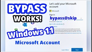 Bypass Skip Microsoft Account in Windows 11 Setup [upl. by Cotter]