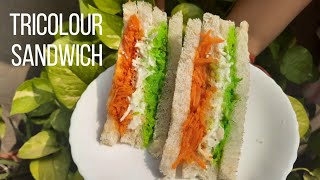 Tricolor Sandwich Recipe  Tiranga Sandwich Recipe  Independence day Special Quick Sandwich Recipe [upl. by Tye]