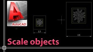 Autocad 2019  Scale objects full tutorial [upl. by Llemmart]