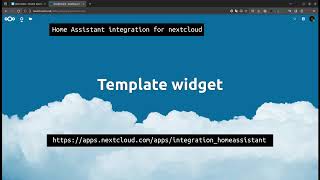 Nextcloud  Home assistant integration  Template widget [upl. by Aneen]