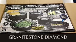 Granitestone Diamond 10 Piece Pots amp Pan Set  Product Review [upl. by Ahseile]