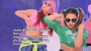 Justin Bieber feat J Balvin  Sorry VJ Percy Latino Remix Video [upl. by Ahsiket]