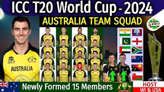 ICC T20 World Cup 2024  Australia Team Squad  T20 World Cup 2024 Australias Squad  AUS WC 2024 [upl. by Rik71]