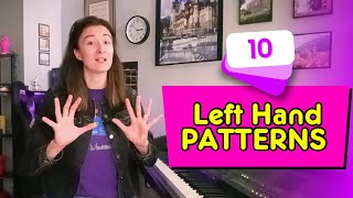 TEN Different Accompaniment Patterns for Left Hand PIANO TUTORIAL  Basics for Improvisation PART 2 [upl. by Ayak778]